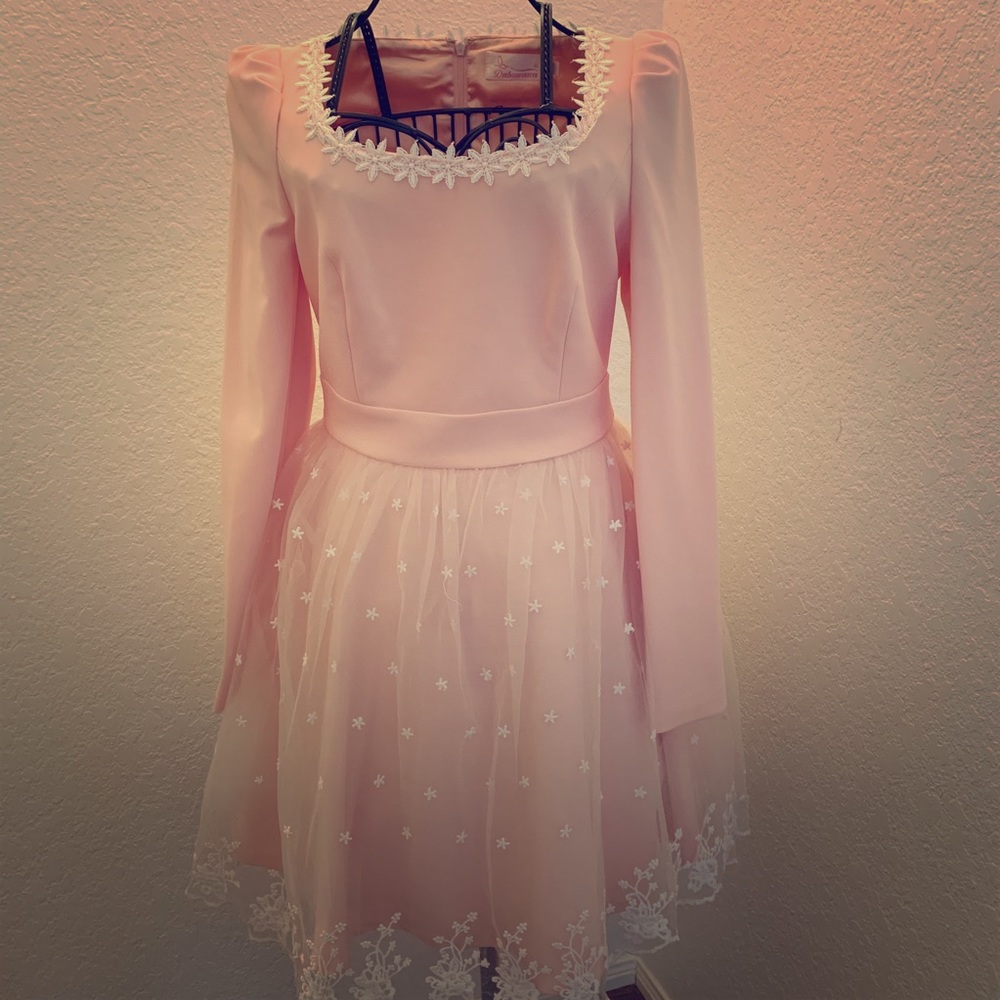 Pink Dress with Lace